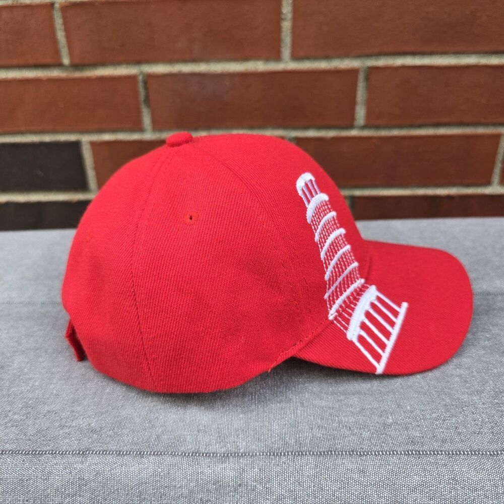 New Pisa Italia Embroidered Hat Cap Adjustable White Red Cappello - Picture 4 of 5